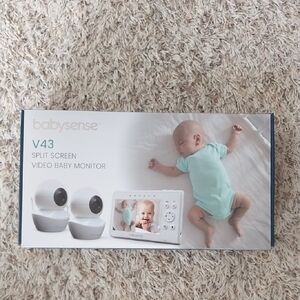V43 Split Screen Video Baby Monitor - White